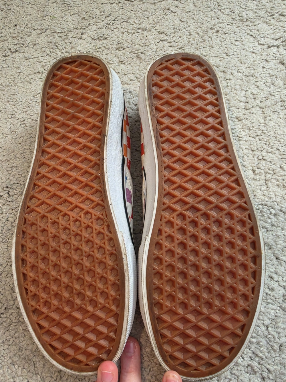 Vans  Womens Checkerboard Slip-On Sneakers in Rainbow Colors - Picture 3 of 3